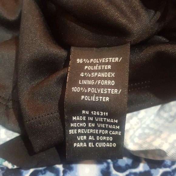 RONNI NICOLE Blue Printed Dress - Size 14 - Picture 5 of 5